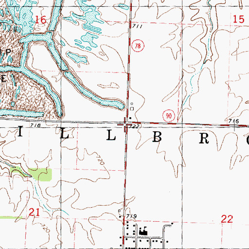 Topographic Map of Township of Millbrook, IL
