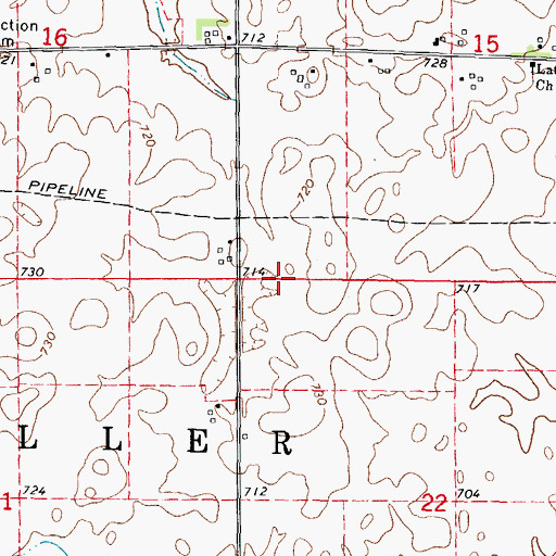 Topographic Map of Township of Miller, IL
