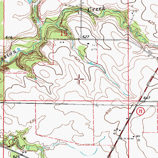 Topographic Map of Township of Mission, IL