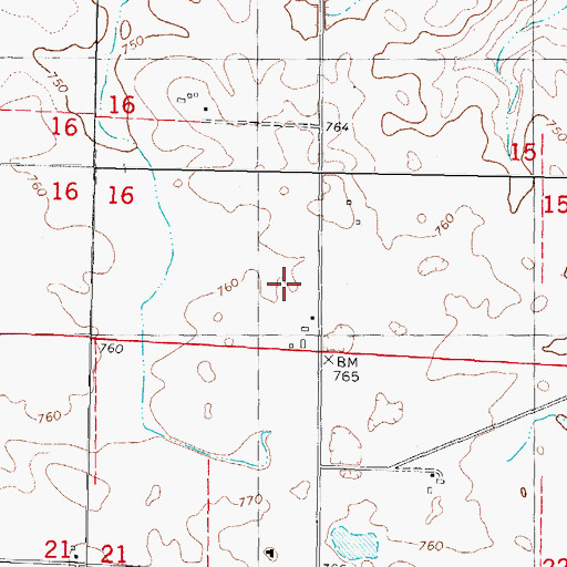Topographic Map of Township of Money Creek, IL