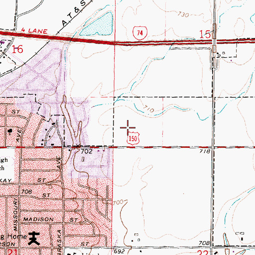 Topographic Map of Township of Morton, IL