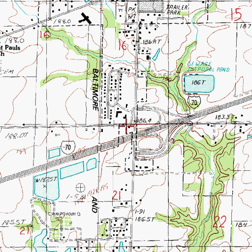 Topographic Map of Township of Mound, IL