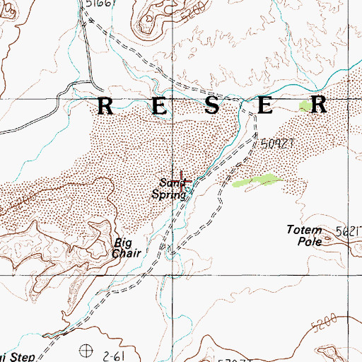 Topographic Map of Sand Spring, AZ