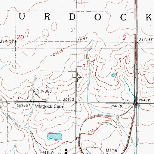 Topographic Map of Township of Murdock, IL