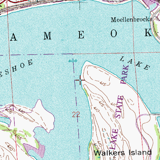 Topographic Map of Township of Nameoki, IL