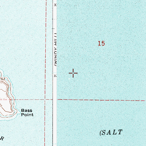 Topographic Map of Theodore Roosevelt Lake, AZ