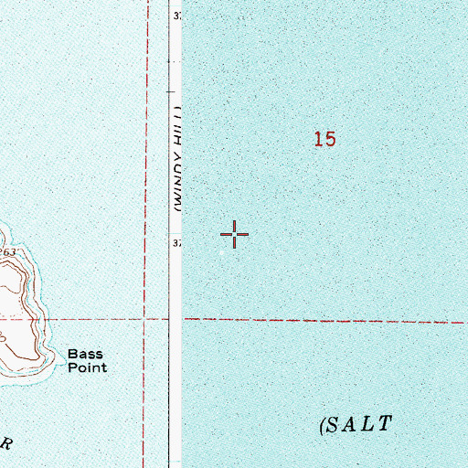 Topographic Map of Theodore Roosevelt Lake, AZ