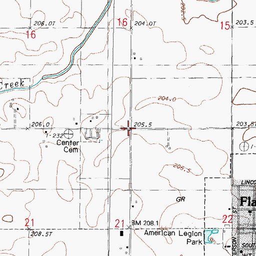 Topographic Map of Township of Nebraska, IL