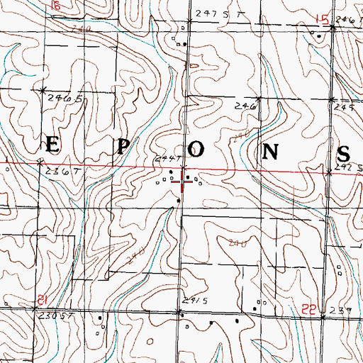 Topographic Map of Township of Neponset, IL