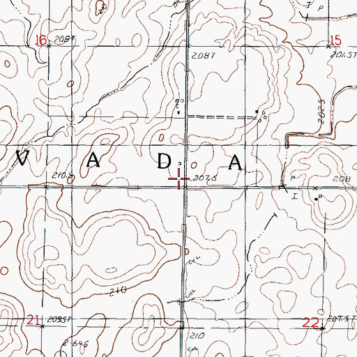 Topographic Map of Township of Nevada, IL