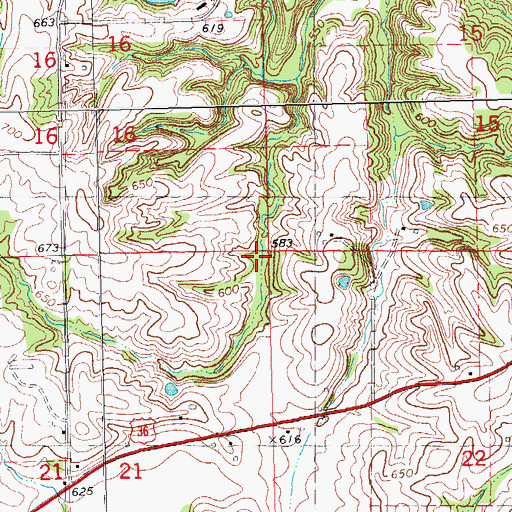 Topographic Map of Township of Newburg, IL