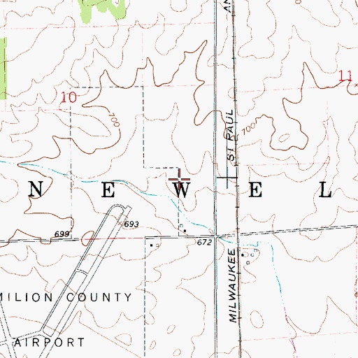 Topographic Map of Township of Newell, IL