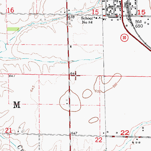 Topographic Map of Township of New Salem, IL