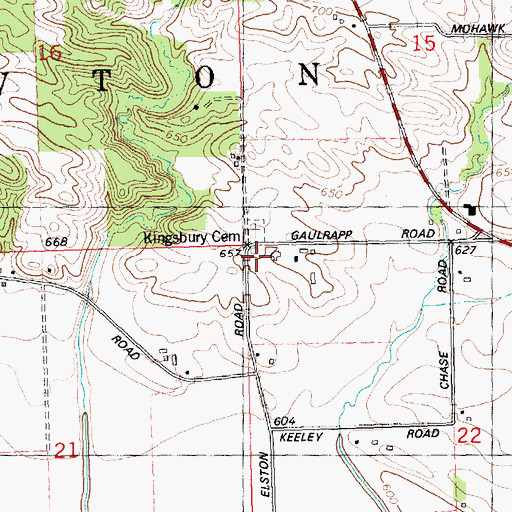 Topographic Map of Township of Newton, IL