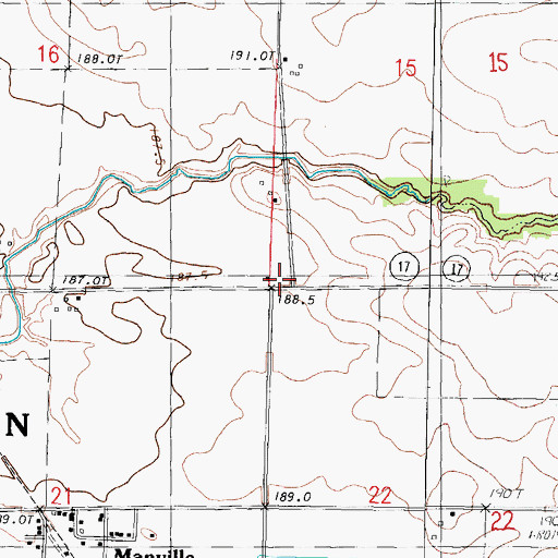 Topographic Map of Township of Newtown, IL