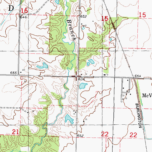 Topographic Map of Township of Nilwood, IL
