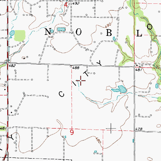 Topographic Map of Township of Noble, IL