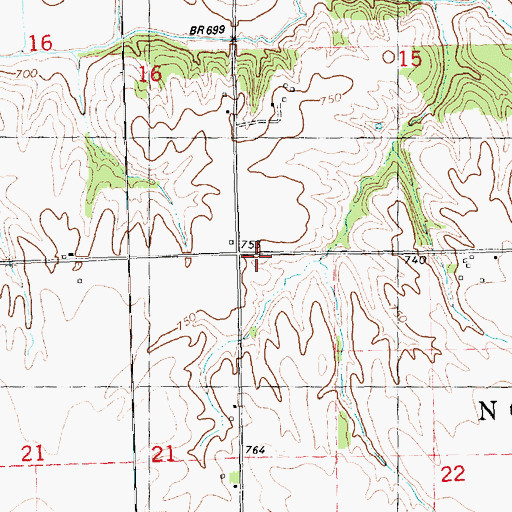 Topographic Map of Township of North Henderson, IL