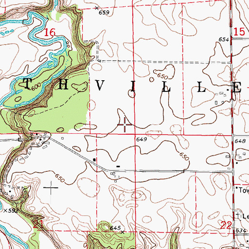 Topographic Map of Township of Northville, IL