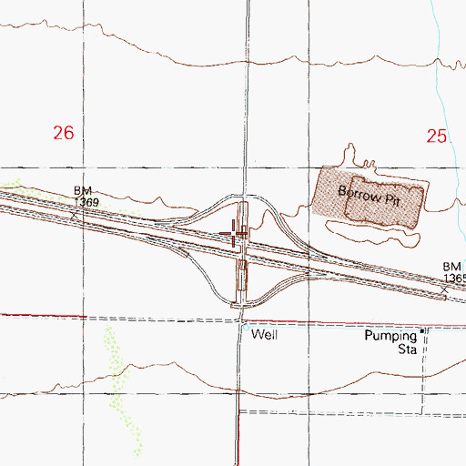 Topographic Map of Centennial, AZ