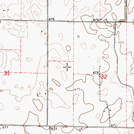 Topographic Map of Township of Ogden, IL
