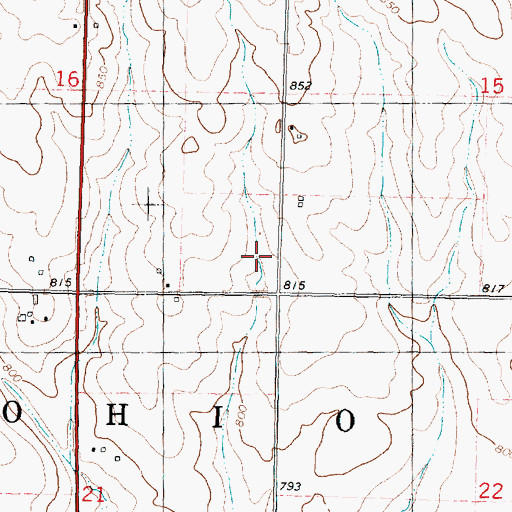 Topographic Map of Township of Ohio, IL