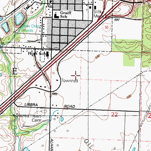 Topographic Map of Township of Olive, IL