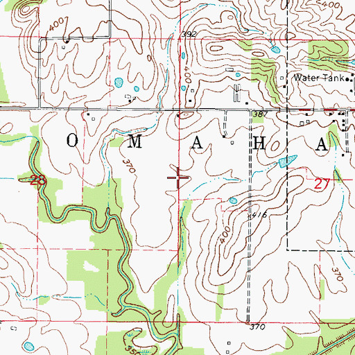 Topographic Map of Township of Omaha, IL