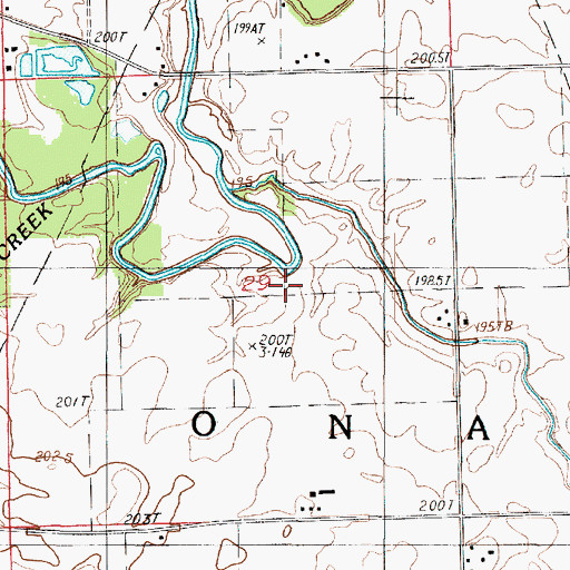 Topographic Map of Township of Onarga, IL