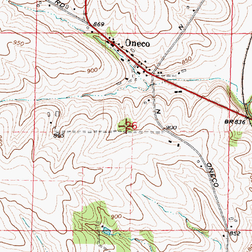 Topographic Map of Township of Oneco, IL