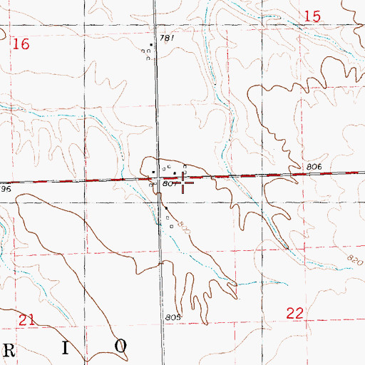 Topographic Map of Township of Ontario, IL