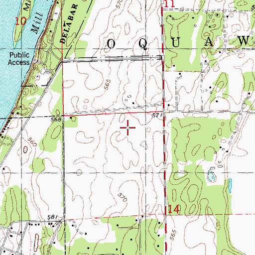 Topographic Map of Township of Oquawka, IL