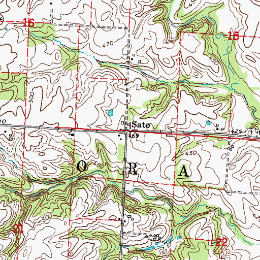 Topographic Map of Township of Ora, IL