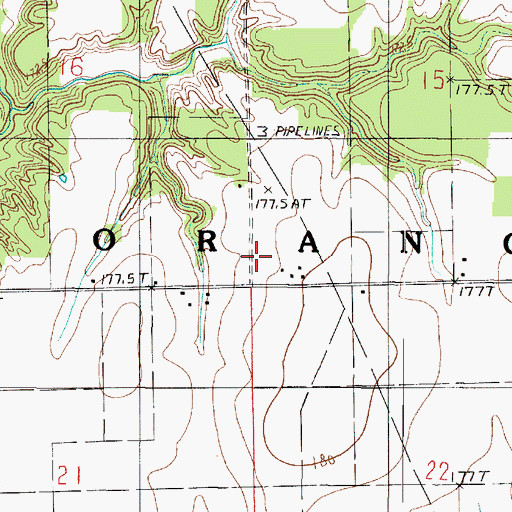 Topographic Map of Township of Orange, IL
