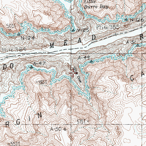 Topographic Map of Slide Cove, AZ