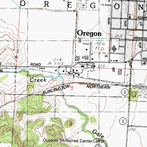 Topographic Map of Township of Oregon (historical), IL
