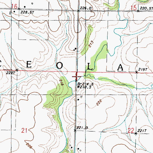 Topographic Map of Township of Osceola, IL