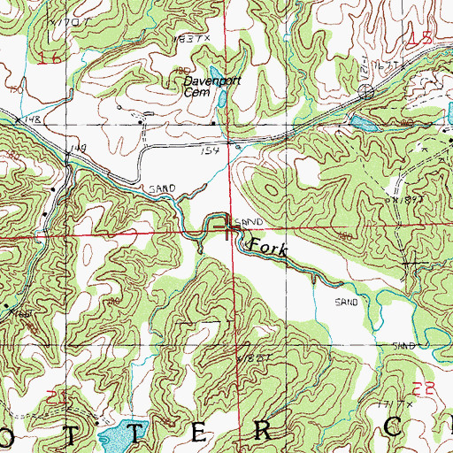 Topographic Map of Township of Otter Creek, IL