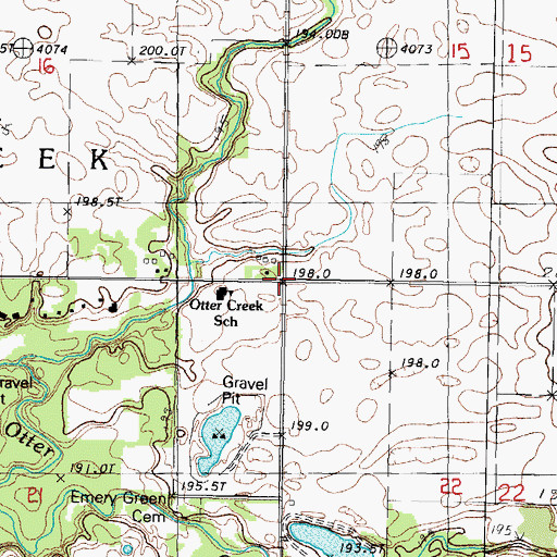 Topographic Map of Township of Otter Creek, IL