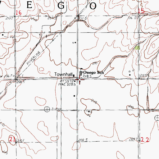 Topographic Map of Township of Owego, IL