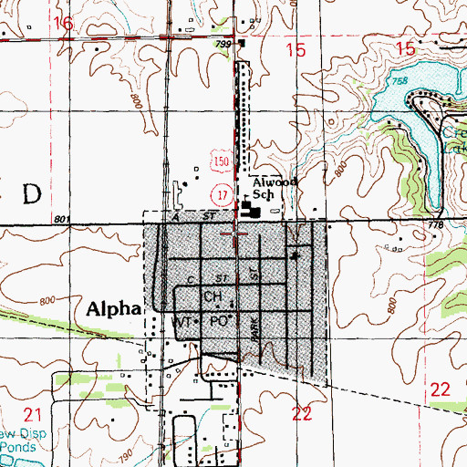 Topographic Map of Township of Oxford, IL