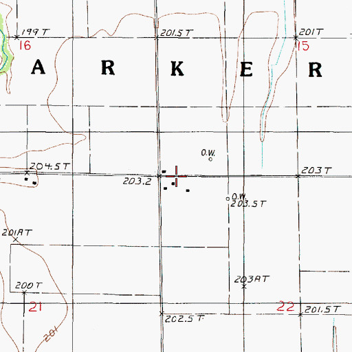 Topographic Map of Township of Parker, IL