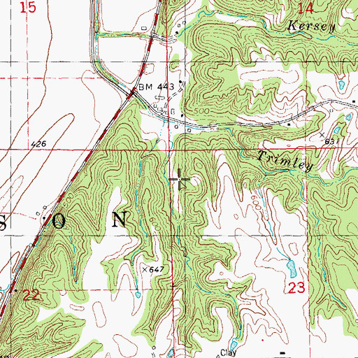 Topographic Map of Township of Patterson, IL