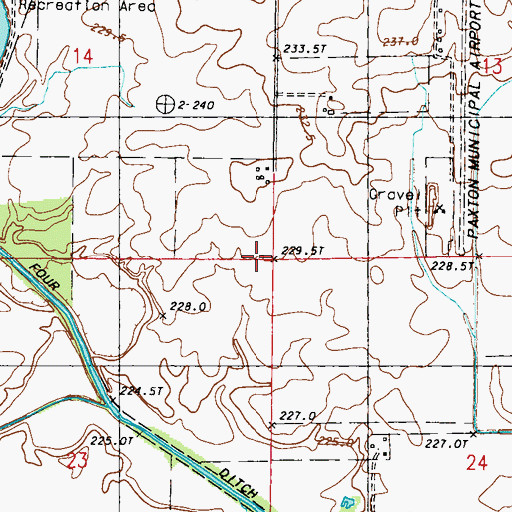 Topographic Map of Township of Patton, IL