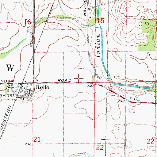 Topographic Map of Township of Paw Paw, IL