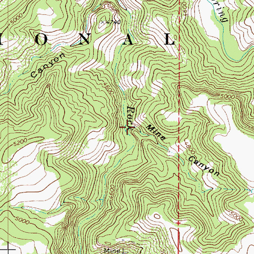 Topographic Map of Mine Canyon, AZ