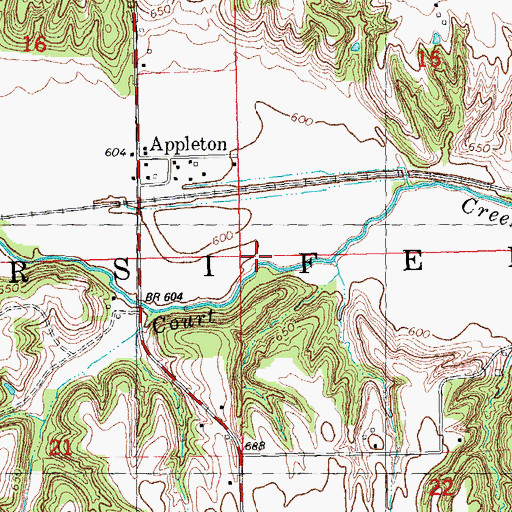 Topographic Map of Township of Persifer, IL
