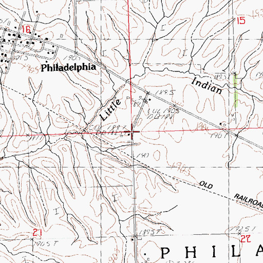 Topographic Map of Township of Philadelphia, IL