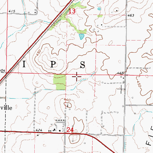 Topographic Map of Township of Phillips, IL