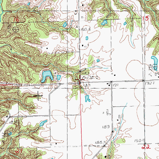 Topographic Map of Township of Piasa, IL